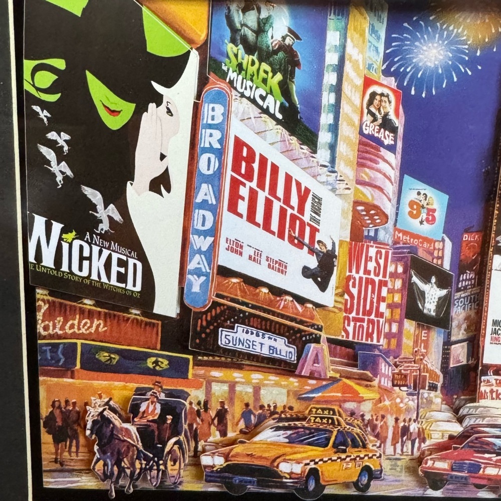 New York Times Square 3D Broadway Framed Art - Picture 7 of 10